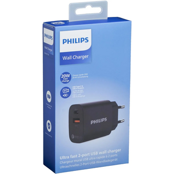  СЗУ Philips DLP4317CB/70 PD20W+QC3.0 черный 
