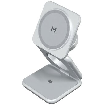  Беспроводное зарядное устройство Magssory WCH043 Fold для Samsung серебро 