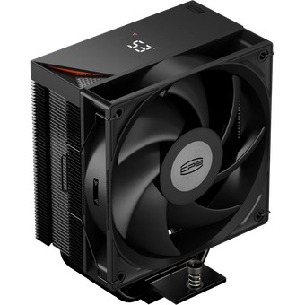  Кулер PcCooler RT400 Digital BK (230W, 4-pin PWM, LED temp., 152mm, Al/Cu, 4x6mm, 1x120mm, 73.32CFM, 34.9dBA, 2200RPM) 