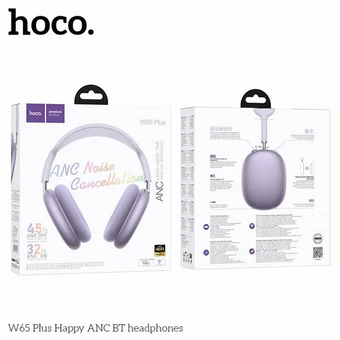  Наушники полноразмерные bluetooth HOCO W65 Plus Happy ANC серый 