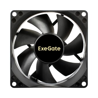  Вентилятор Exegate 12В DC ExtraSilent ES08025S3P EX297043RUS (80x80x25 мм, Sleeve bearing (подшипник скольжения), 3pin, 2100RPM, 21dBA) 