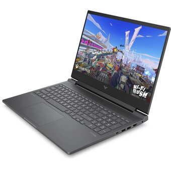  Ноутбук HP Victus 16-r1076ci (B09JWEA) Core i7 14650HX 16Gb SSD512Gb NVIDIA GeForce RTX4050 6Gb 16.1" IPS FHD (1920x1080) FreeDOS silver WiFi BT Cam 