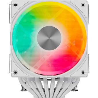  Кулер upHere UE2TC8 White ARGB / 8HPx6mm, 280W TDP, dual tower, 2x120mm ARGB fans, 600-1650RPM, 68 CFM, 25dBA 