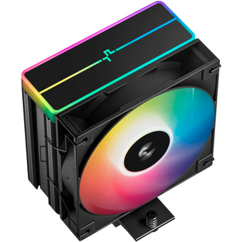  Кулер DEEPCOOL AG400 BK ARGB V2 LGA1851/1700/1200/115X/AM5/AM4 (TDP 220W, PWM, ARGB Fan 120mm, 4 тепл. трубки, черный) Ret 