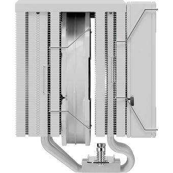  Кулер upHere UE2TC8 White ARGB / 8HPx6mm, 280W TDP, dual tower, 2x120mm ARGB fans, 600-1650RPM, 68 CFM, 25dBA 