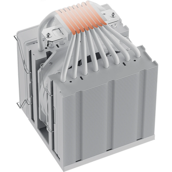  Кулер upHere UE2T8 White / 8HPx6mm, 280W TDP, dual tower, 2x120mm fans, 600-1650RPM, 68 CFM, 25dBA 