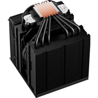  Кулер upHere UE2K6 Black / 6HPx6mm, 265W TDP, dual tower, 2x120mm fans, 600-1650RPM, 68 CFM, 25dBA 