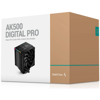  Кулер DEEPCOOL AK500 Digital Pro LGA20XX/1700/1200/115X/AM5/AM4 (TDP 240W, PWM, Fan 120mm, 5 тепл. трубок, ARGB, черный) Ret 