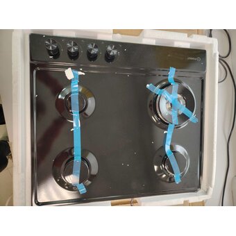  УЦ Варочная поверхность Indesit THPM 641 W/BK/I черный (плохая упаковка, вмятина на углу со сколом эмали, перекошена одна решетка) 