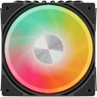  Кулер upHere H85KC8 Black ARGB / 8HPx6mm, 200W TDP, top flow, 1x120mm ARGB fan, 600-1650RPM, 68 CFM, 25dBA 
