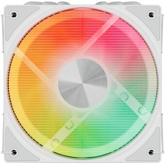  Кулер upHere H85TC6 White ARGB / 6HPx6mm, 180W TDP, top flow, 1x120mm ARGB fan, 600-1650RPM, 68 CFM, 25dBA 