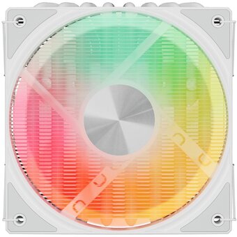  Кулер upHere H85TC8 White ARGB / 8HPx6mm, 200W TDP, top flow, 1x120mm ARGB fan, 600-1650RPM, 68 CFM, 25dBA 