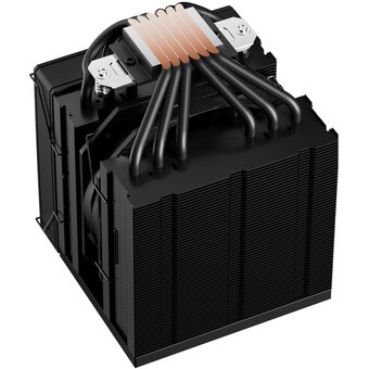  Кулер upHere UE2KC6 Black ARGB / 6HPx6mm, 265W TDP, dual tower, 2x120mm ARGB fans, 600-1650RPM, 68 CFM, 25dBA 