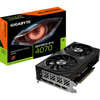  Видеокарта Gigabyte NVIDIA GeForce RTX 4070 12Gb (GV-N4070WF2V2-12GD) PCI-E 4.0 192bit GDDR6 2475/20000 HDMIx1 DPx3 HDCP Ret 