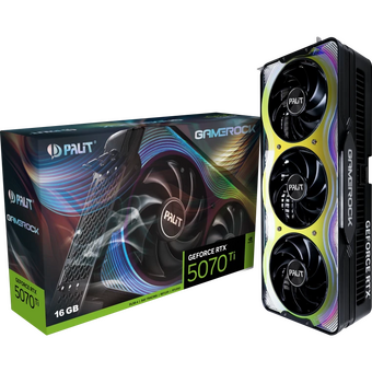  Видеокарта Palit Nvidia GeForce RTX5070Ti GameRock 16Gb (NE7507T019T2-GB2030G), GDDR7, Ret 