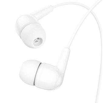 УЦ Наушники HOCO M97 Enjoy universal earphones with mic белый (плохая упаковка) 