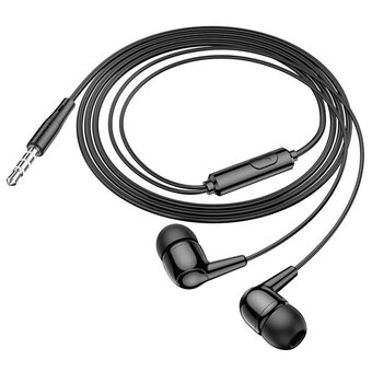  УЦ Наушники HOCO M97 Enjoy universal earphones with mic, black (плохая упаковка) 