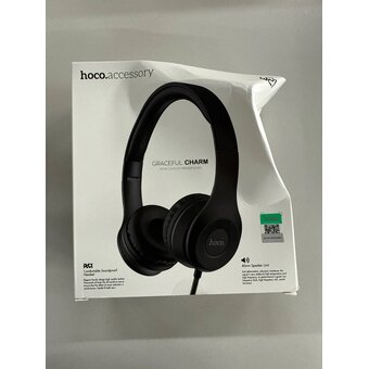  УЦ Наушники полноразмерные HOCO W21 Graceful charm wire control чёрный (плохая упаковка) 