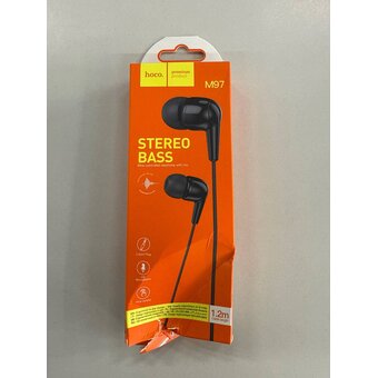  УЦ Наушники HOCO M97 Enjoy universal earphones with mic, black (плохая упаковка) 