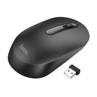 УЦ Мышь HOCO GM14 Platinum 2.4G business wireless mouse черный (плохая упаковка) 