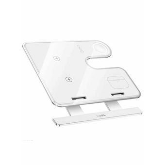  Беспроводное ЗУ HOCO CQ19 Falcon 3-in-1 desktop vertical wireless fast charging металически-серый 