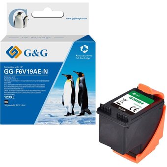  Картридж струйный G&G GG-F6V19AE-N 123XL черный (18мл) для HP DJ 1210/1212/1212/2130/2131/2132/2133/2134/2630/3639 AIO;Envy 4510/4512/4516/4517/4520/4 