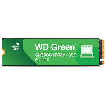  SSD WD Green SN3000 (WDS500G4G0E) 500GB, PCI-E 4.0 x4 M.2 2280, (R/W - 5000/4100 MB/s) 