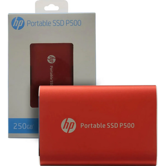  Внешний SSD HP 250GB P500 Red (7PD49AA#ABB) (USB 3.2 Gen2 Type-C, up to 370/200Mbs, 100TBW, 79х54х10, 45g) 