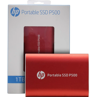  Внешний SSD HP 1.0TB P500 Red (1F5P5AA#ABB) (USB 3.2 Gen2 Type-C, up to 420/420Mbs, 500TBW, 79х54х10, 45g) 