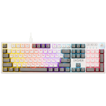  Клавиатура DEFENDER Dasher GK-472 RU (45472) белый/серый 