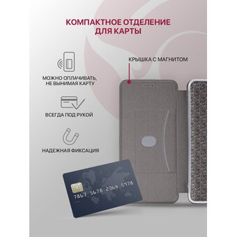  Чехол книжка Book для Samsung A22, M22, M32 (A225, M225, M325) с рисунком с магнитом, черный с принтом ВСЁ ПЗДЦ (Самсунг Галакси А22 А225 М22 М225 М32) 