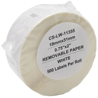  Этикетки Cactus CS-LW-11355 сег 51x19мм черный белый 500шт/рул Dymo Label Writer 450/4XL 