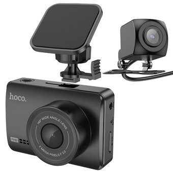  УЦ Видеорегистратор HOCO DV3 Driving recorder with display dual-channel черный (плохая упаковка) 