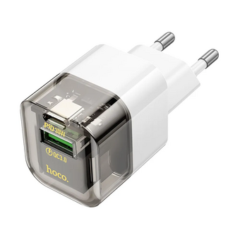  СЗУ HOCO C131A Platinum dual-port PD30W+QC3.0 charger set (Type-C + Type-C) EU черный 