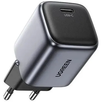  СЗУ Ugreen CD319 (25257) Nexode Mini USB-C 30W PD GaN Fast Charger EU 1M 60W cable space gray 