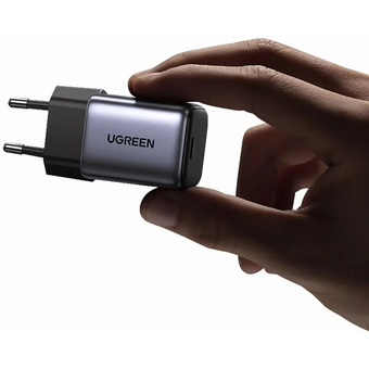  СЗУ Ugreen CD319 (25257) Nexode Mini USB-C 30W PD GaN Fast Charger EU 1M 60W cable space gray 