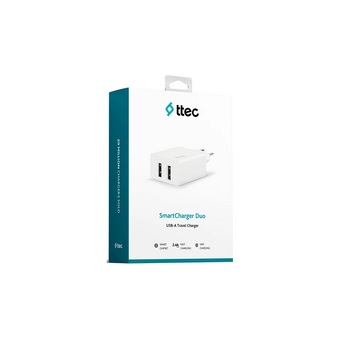  СЗУ TTEC 2SCS21B SmartCharger Duo PD Charger 2*USB-A 2.4A 12W White 