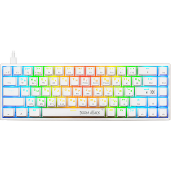  Клавиатура DEFENDER Doom Attack GK-215 45215 белый 