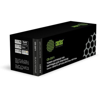  Картридж лазерный Cactus CS-C071 071 черный 1200стр для Canon i-Sensys LBP122dw/MF272dw/MF275dw 