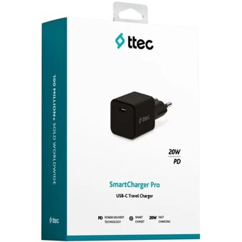  СЗУ TTEC 2SCP01S SmartCharger Pro 20W PD USB-C Travel Charger Black 
