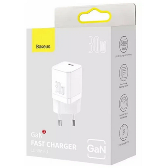  СЗУ Baseus GAN3 CCGN010102 Fast Charger 1C 30W EU White 