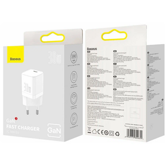  СЗУ Baseus GAN3 CCGN010102 Fast Charger 1C 30W EU White 
