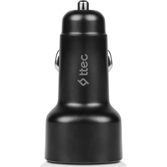  СЗУ TTEC 2CKP02LS SmartCharger Duo PD 48W Vehicle Fast Charger USB-C+USB-A With USB-C-Lightning Cable Black 