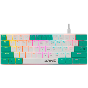  Клавиатура DEFENDER Zane GK-089 (45089) бел/зелен 