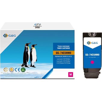  Картридж лазерный G&G GG-74C5HM0 74C5HM0 пурпурный 12000стр для Lexmark CS720de/CS720dte/CS725dte/CS725de 