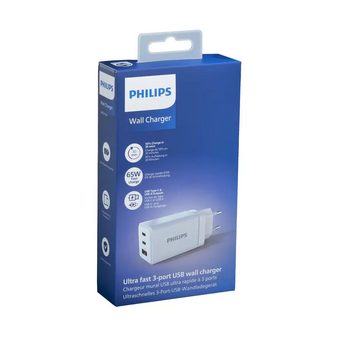  СЗУ Philips DLP6333CW/74 Gan PD65W+QC3.0 белый 