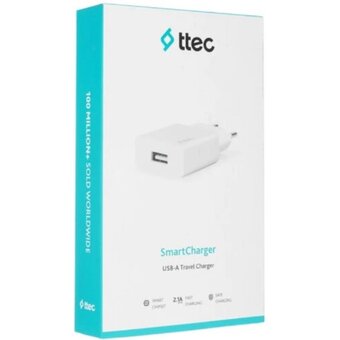  СЗУ TTEC 2SCS20B SmartCharger Travel Charger 2.1A White 