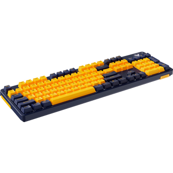  Клавиатура RAPOO V500Pro-2024 Gaming Mechanical KB Yellow/Blue 
