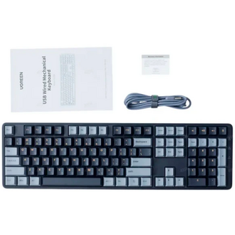  Клавиатура UGREEN KU103 (35214) USB Wired Mechanical Keyboard RU Black 