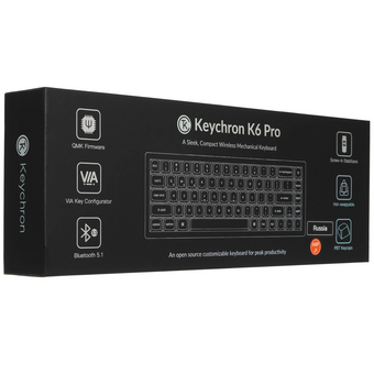  Клавиатура Keychron K6 Pro (K6P-J1-RU) серый/черный 